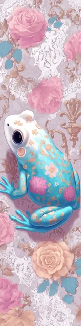 Free printable frog bookmark featuring pale colors pretty frog